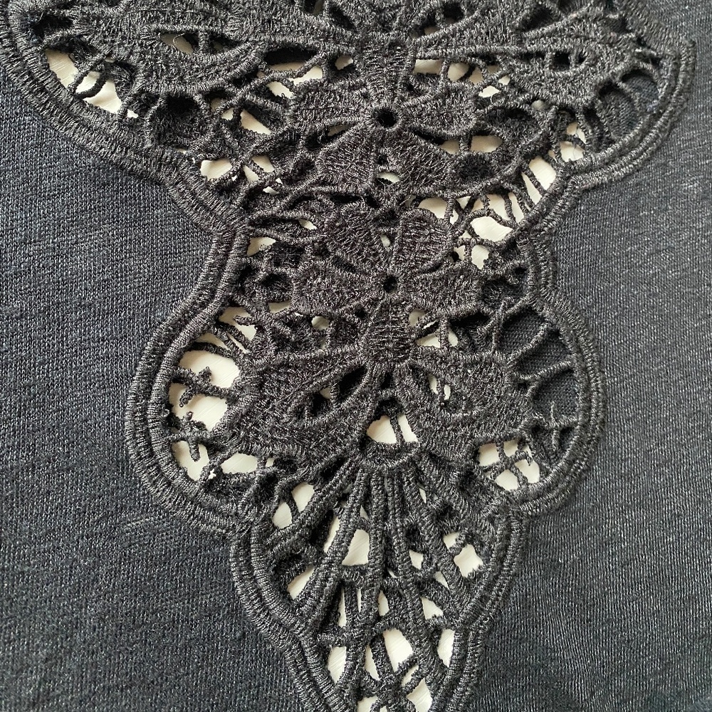 Generation Love New York 100% Linen Black Lace Blouse Tank Top Size Small - Picture 7 of 12